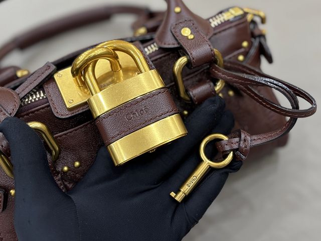 Chloe original calfskin small paddington bag CH0004 grenat