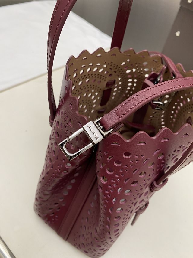 Alaia original vienne wave calfskin mina 20 bag AL0004 bordeaux