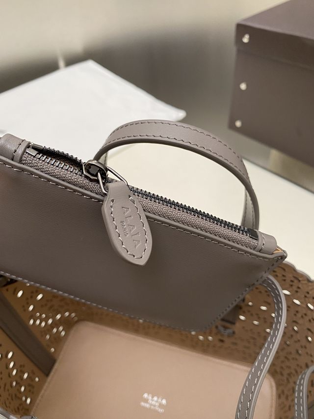 Alaia original vienne wave calfskin mina 16 bag AL0005 grey