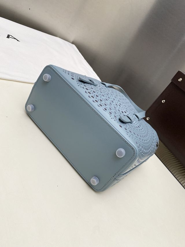 Alaia original vienne wave calfskin mina 20 bag AL0004 light blue