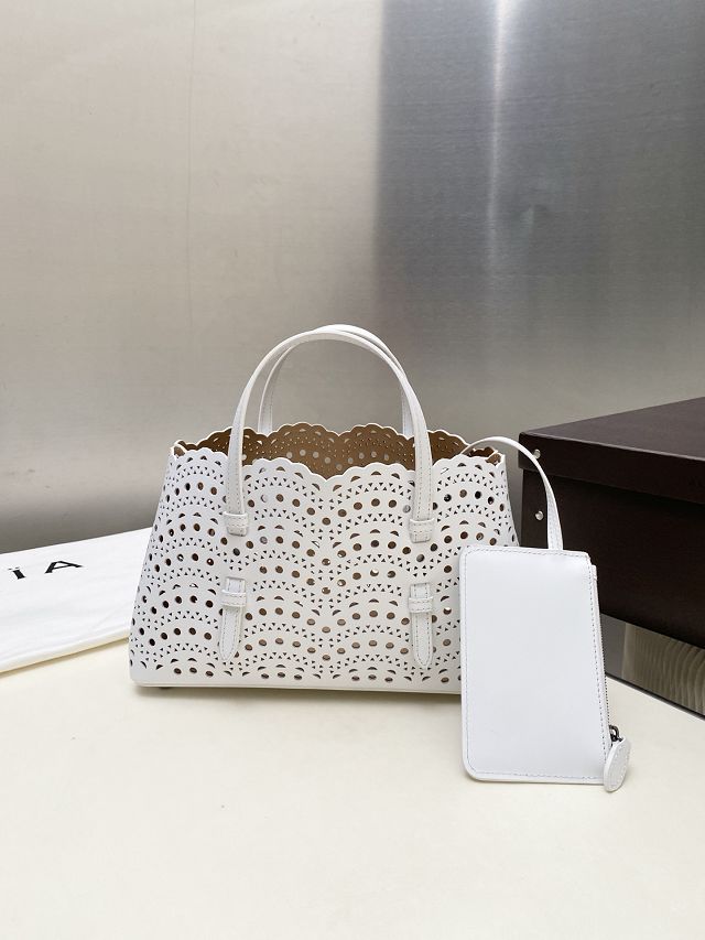 Alaia original vienne wave calfskin mina 28 bag AL0002 white