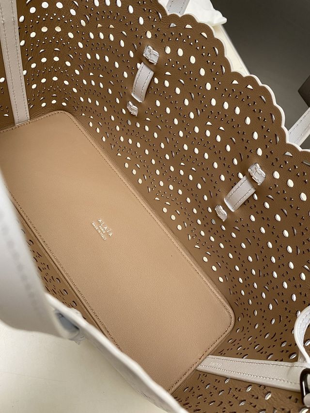 Alaia original vienne wave calfskin mina 28 bag AL0002 white