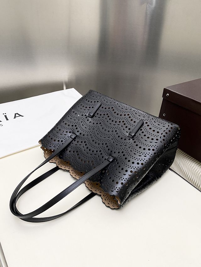 Alaia original vienne wave calfskin mina 32 bag AL0006 black