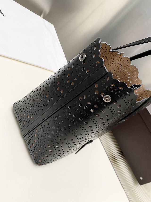 Alaia original vienne wave calfskin mina 32 bag AL0006 black