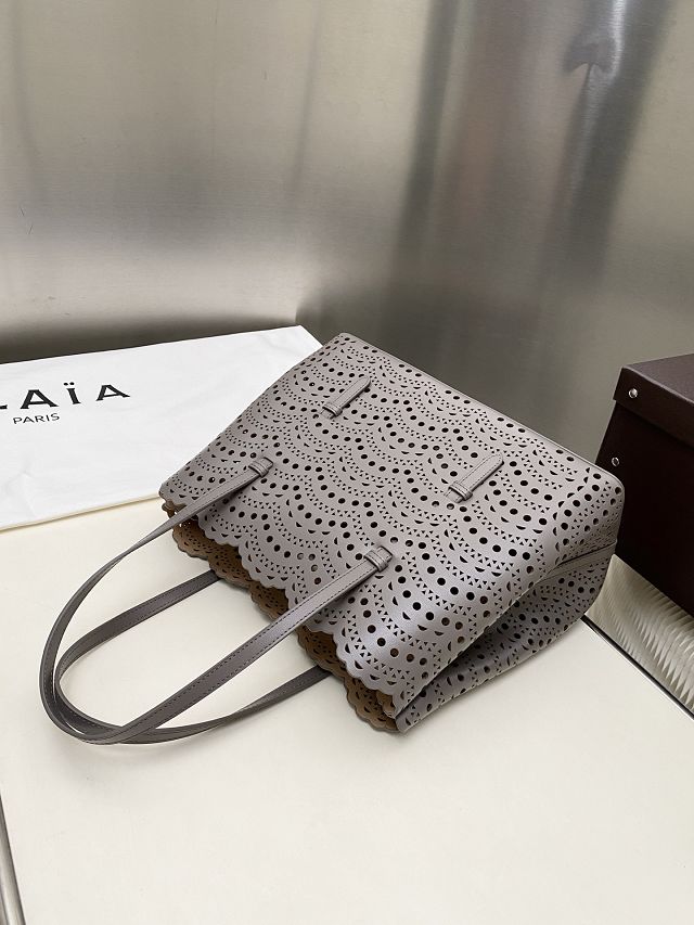 Alaia original vienne wave calfskin mina 32 bag AL0006 grey