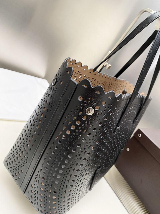 Alaia original vienne wave calfskin mina 32 bag AL0007 black