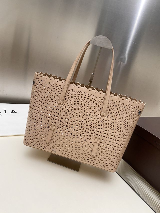 Alaia original vienne wave calfskin mina 32 bag AL0007 desert