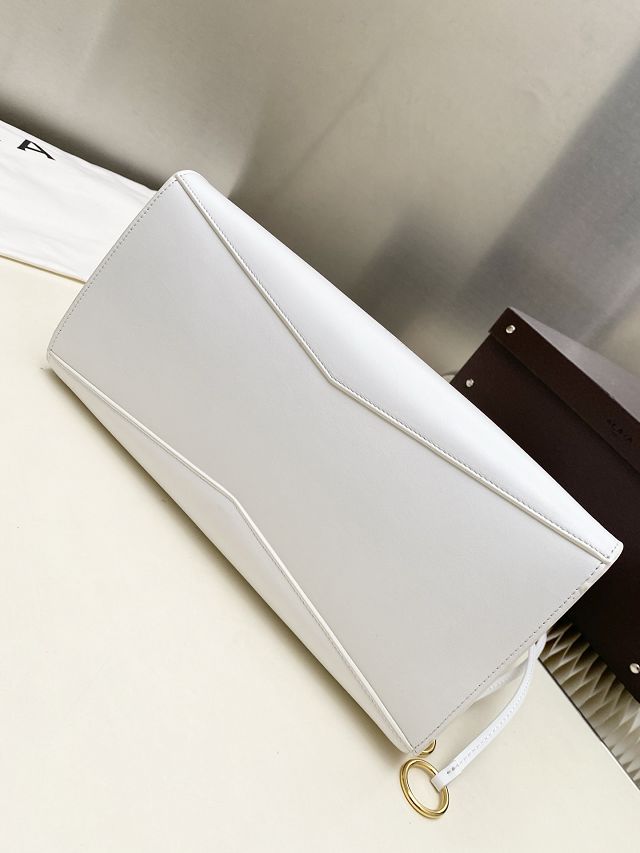 Alaia original calfskin le click medium square bag AL0018 white