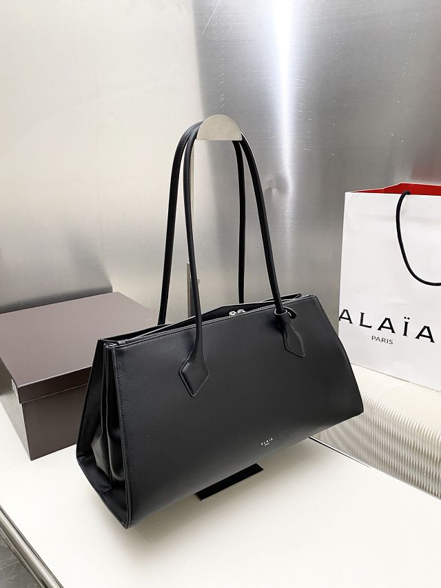 Alaia original calfskin teckel large tote bag AL0013 black