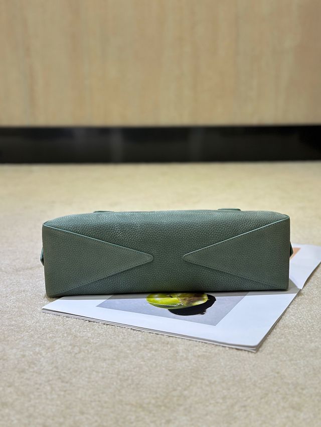 Alaia original nubuck calfskin le teckel medium bag AL0024 green