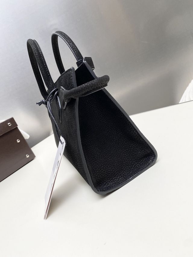 Alaia original nubuck calfskin medium le teckel tote bag AL0016 black