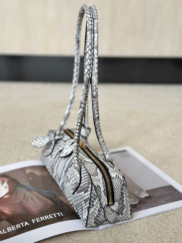Alaia original python leather le teckel small bag AL0025 grey
