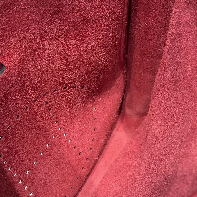 Hermes original togo leather evelyne pm shoulder bag E29 ruby
