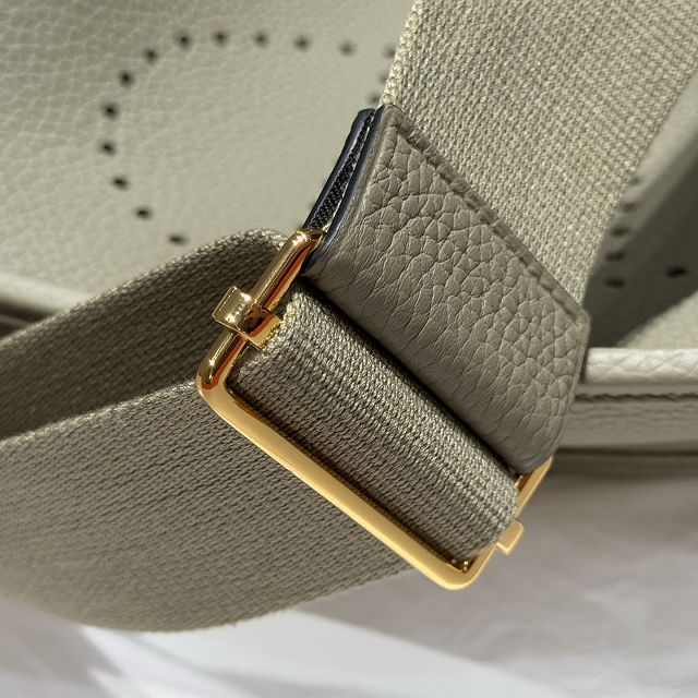 Hermes original togo leather evelyne pm shoulder bag E29 sauge