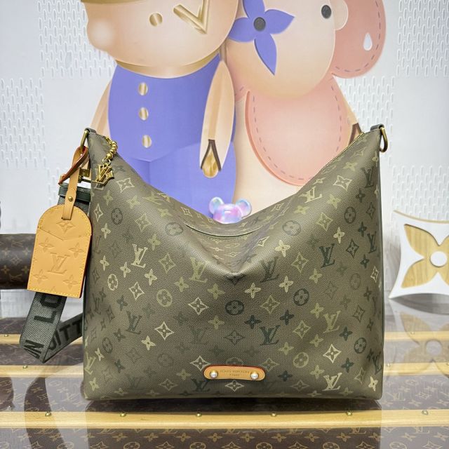 Louis vuitton monogram canvas vagabond hobo bag M27181 green