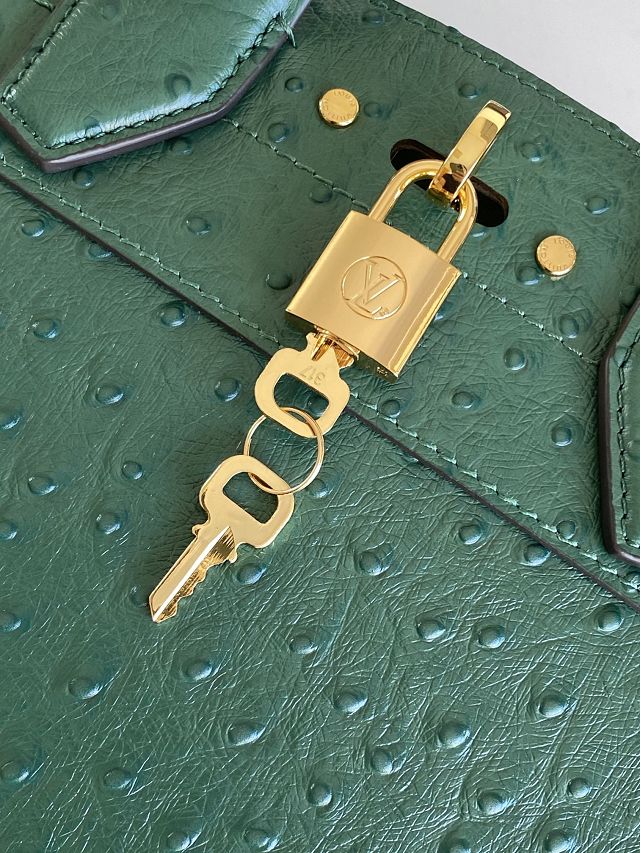 Louis vuitton original ostrich calfskin city steamer mini bag M85454 green
