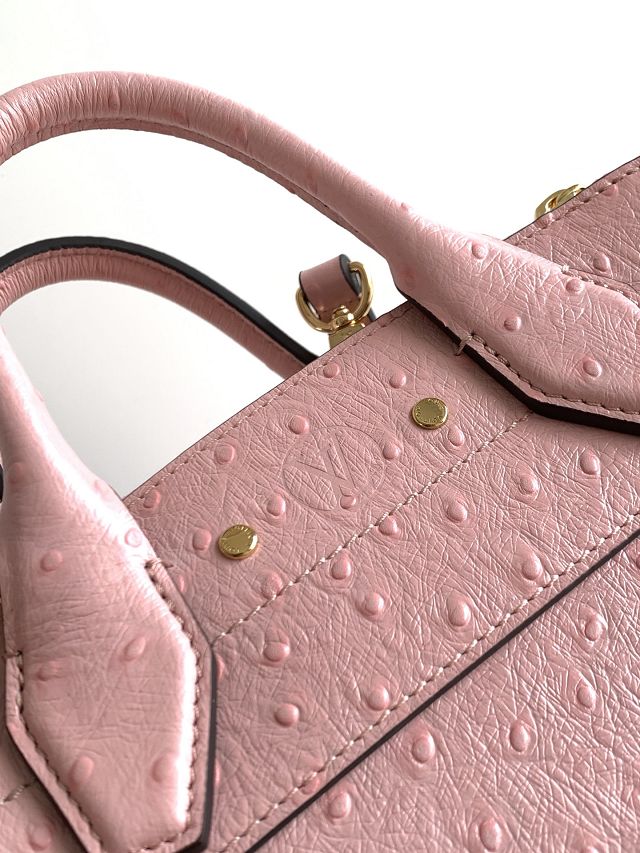 Louis vuitton original ostrich calfskin city steamer mini bag M85454 pink