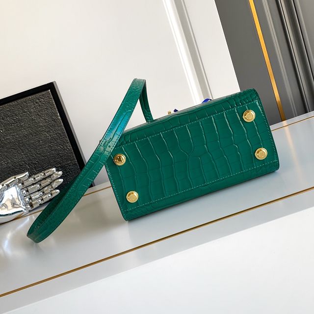 Louis vuitton original crocodile calfskin city steamer mm bag M84672 green