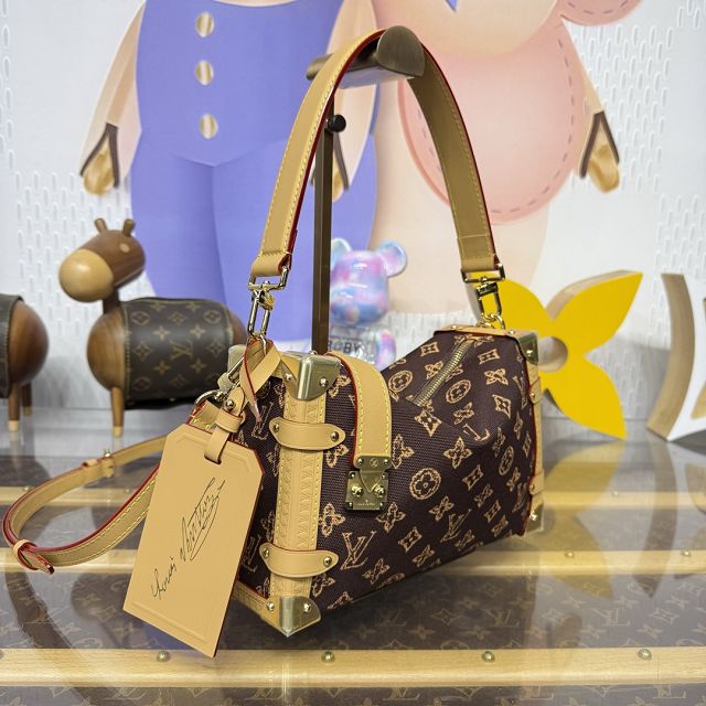 Louis vuitton original monogram canvas side trunk mm M27516 brown