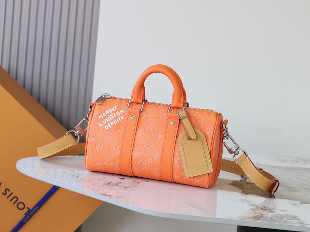 Louis vuitton original monogram canvas keepall 25 M26818 orange