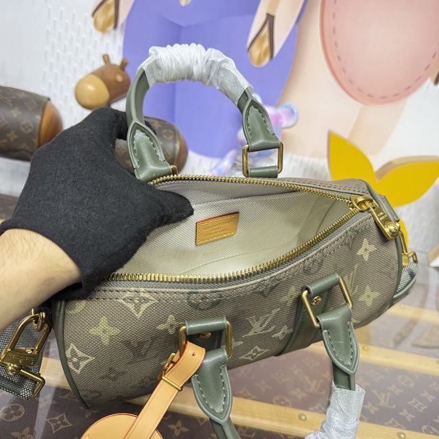 Louis vuitton original monogram canvas keepall 25 M26930 green