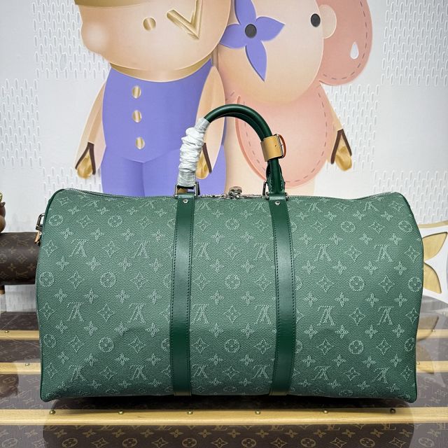 Louis vuitton original monogram canvas keepall 50 M26866 green