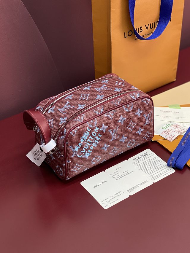 Louis vuitton original monogram canvas locker dopp kit M27158