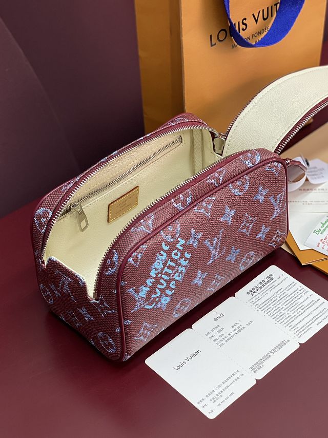 Louis vuitton original monogram canvas locker dopp kit M27158