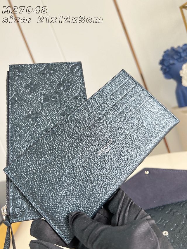 Louis vuitton original calfskin felicie pochette M27048 shimmery ink