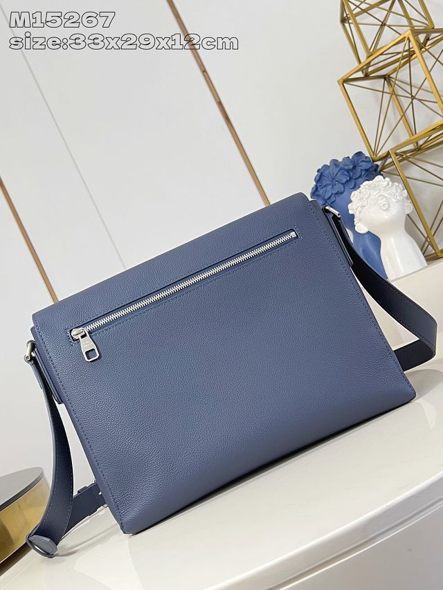 Louis vuitton original calfskin speed messenger bag M15267 blue