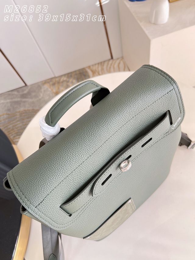 Louis vuitton original calfskin steamer backpack M26852 green