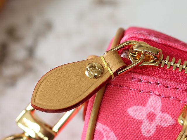 Louis vuitton original monogram canvas nano speedy M28322 rose pink