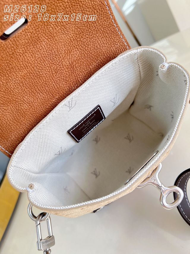 Louis vuitton original suede nano steamer M26128 tan