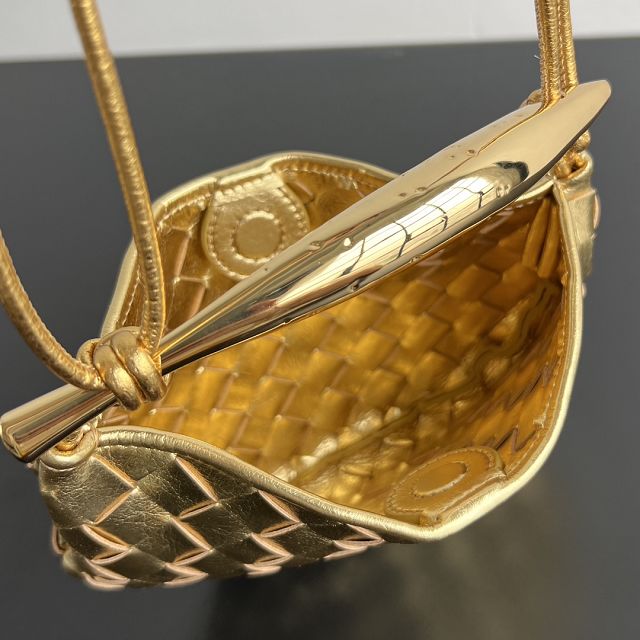 BV original lambskin mini sardine bag 744267 gold