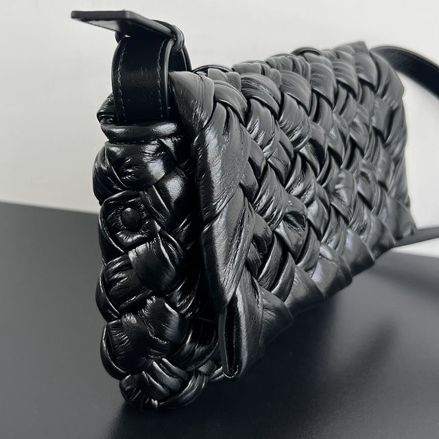 BV original calfskin small shoulder bag 787113 black