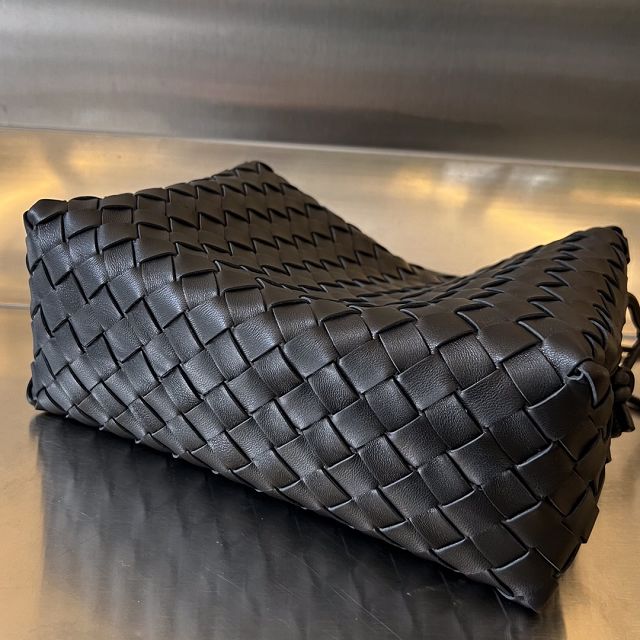 BV original lambskin medium loop camera bag 680256 black