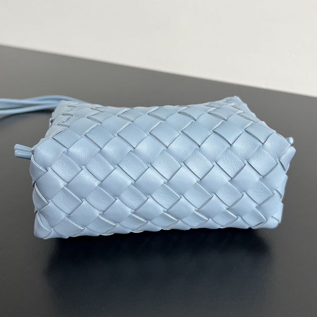 BV original lambskin mini loop camera bag 723547 light blue