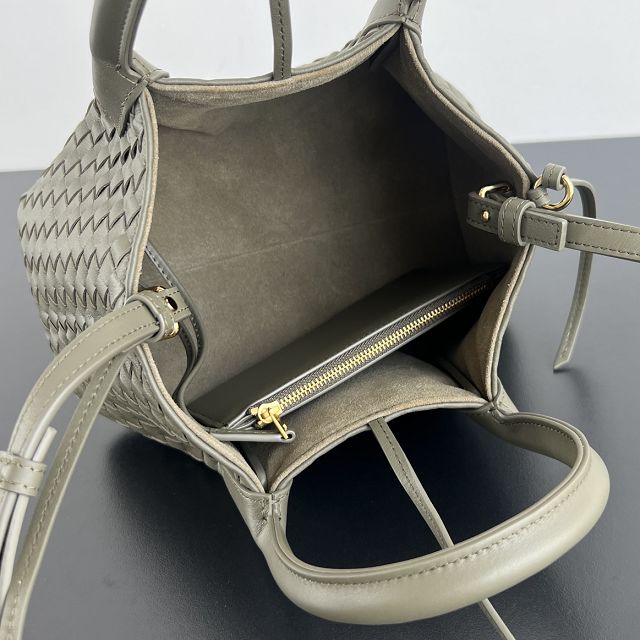 BV original calfskin small pinacoteca tote bag 819004 cypress