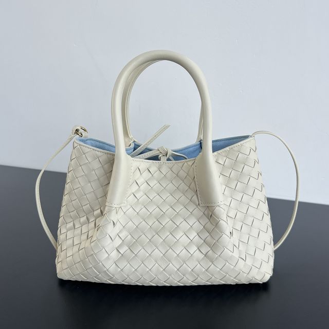 BV original calfskin small pinacoteca tote bag 819004 sea salt