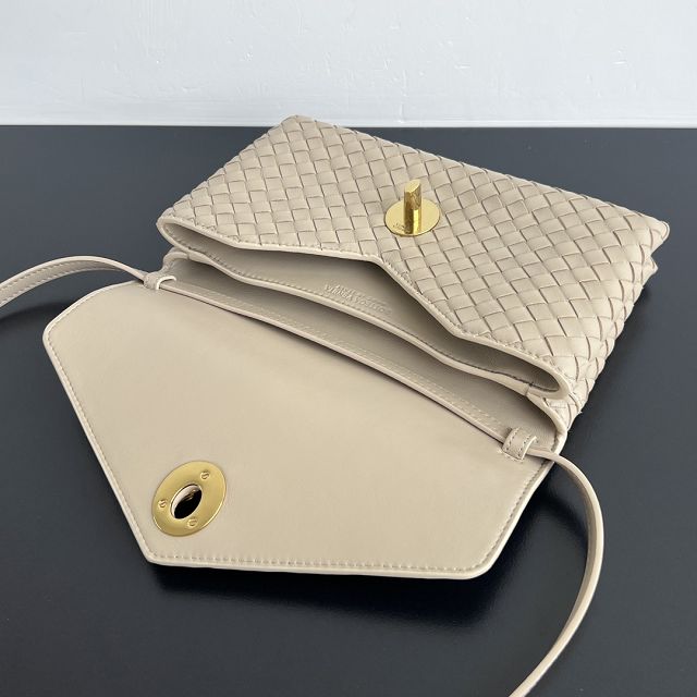 BV original lambskin knot lock bag 817191 light taupe