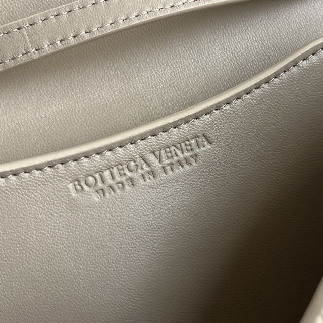 BV original lambskin knot lock bag 817191 light taupe