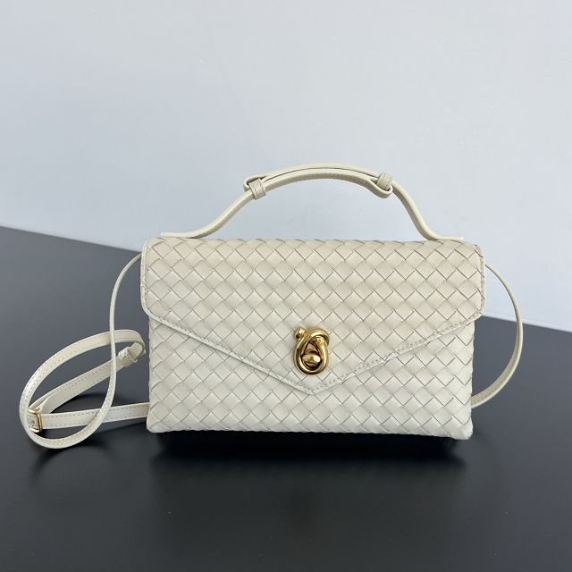 BV original lambskin knot lock bag 817191 sea salt