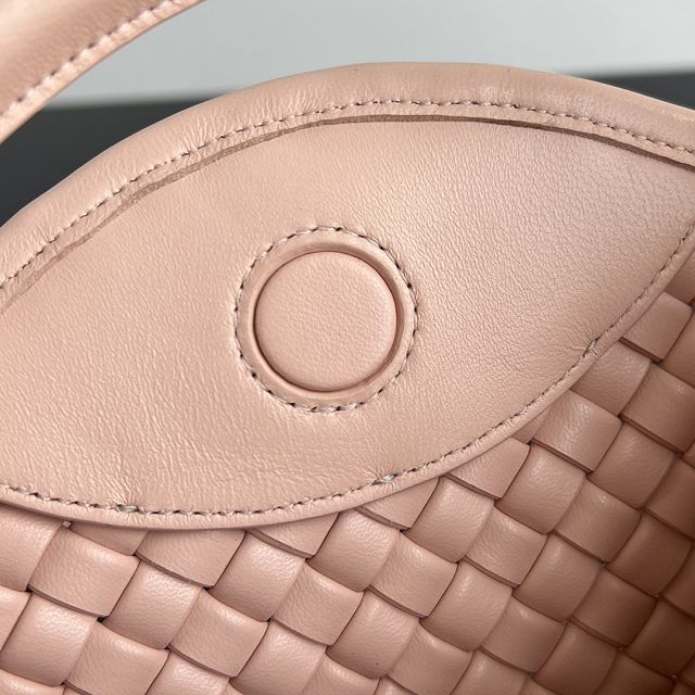 BV original lambskin small cobble top handle bag 805739 cameo