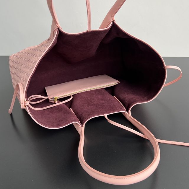 BV original calfskin large pinacoteca tote bag 817166 rose