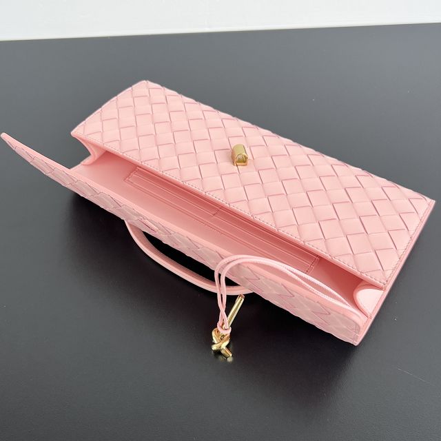 BV original lambskin andiamo long clutch 741511 rose