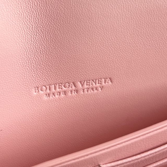 BV original lambskin andiamo long clutch 741511 rose