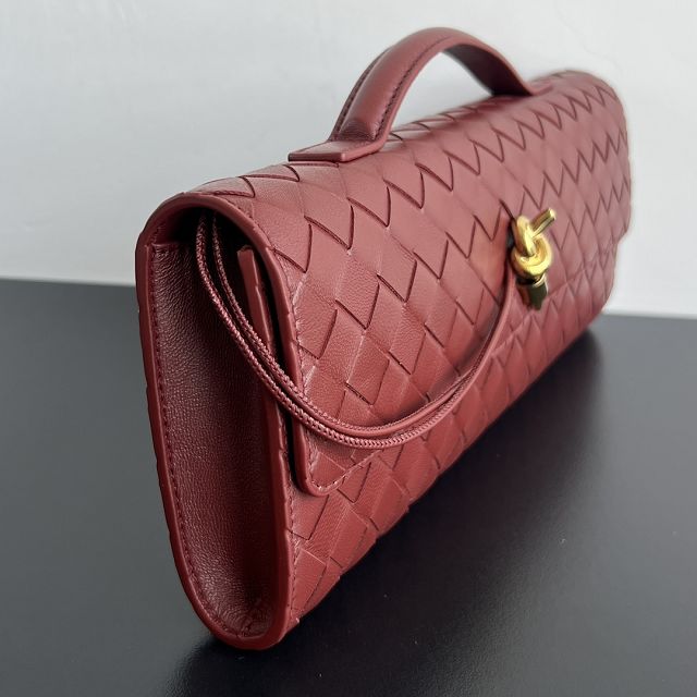 BV original lambskin andiamo long clutch 741511 sapele