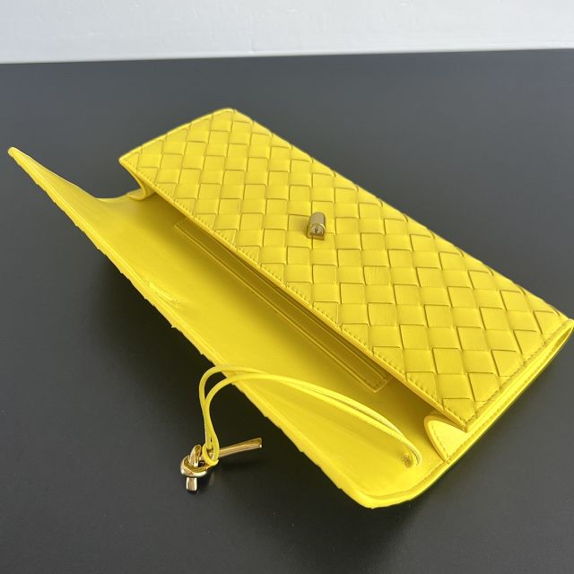 BV original lambskin andiamo long clutch 741511 sulfur