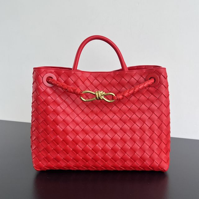 BV original lambskin small andiamo 743568 red