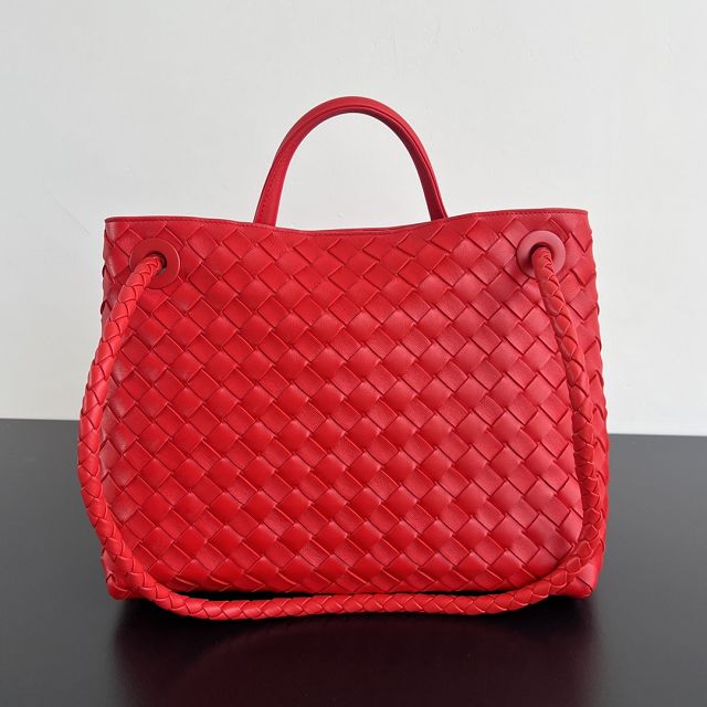 BV original lambskin small andiamo 743568 red